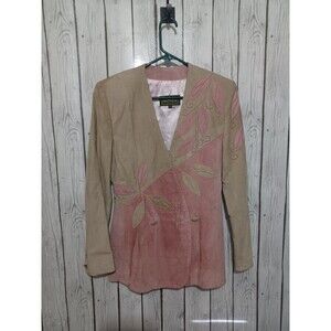 Danier Blazer S/P $350MSRP Vintage Suede Swirl Coil Cowgirl Cottage Core Rare
